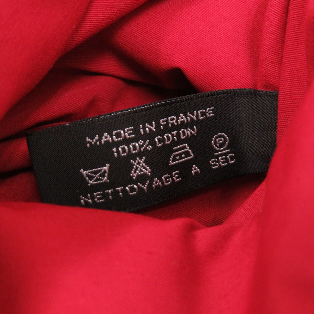 Hermes Pouch Canvas Red Bored Pouch 20 Women