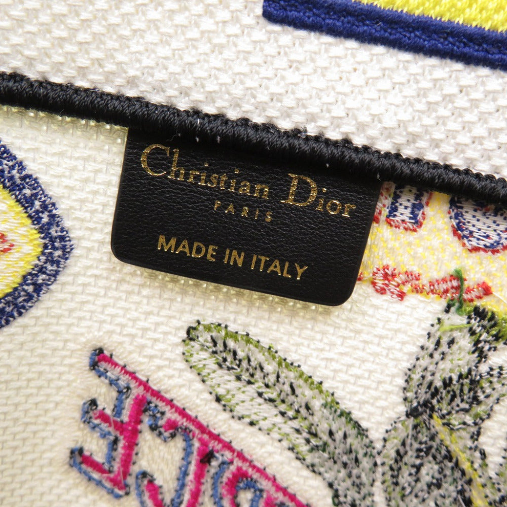 Christian Dior Tote Bag Canvas White Book Tote Large Women