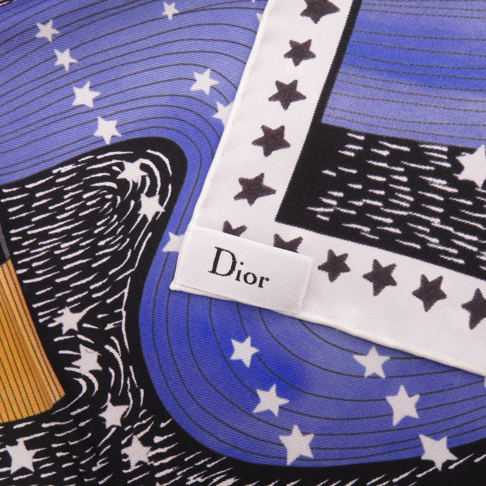 Christian Dior Scarf Silk Blue Balloon Women