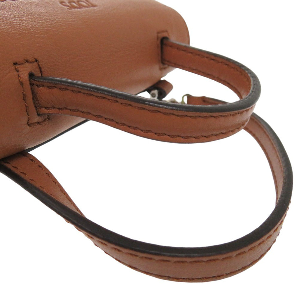 Todfs Handbag Leather Brown 2Way Micro Wave Bag Shoulder Bag Crossbody Women