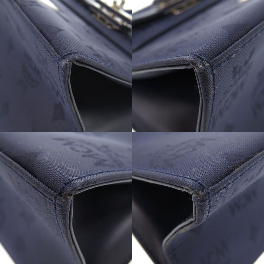 Mcm Handbag Leather, Pvc Navy Logo 2Way Women