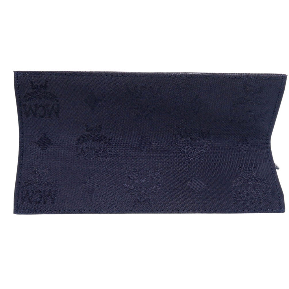 Mcm Handbag Leather, Pvc Navy Logo 2Way Women