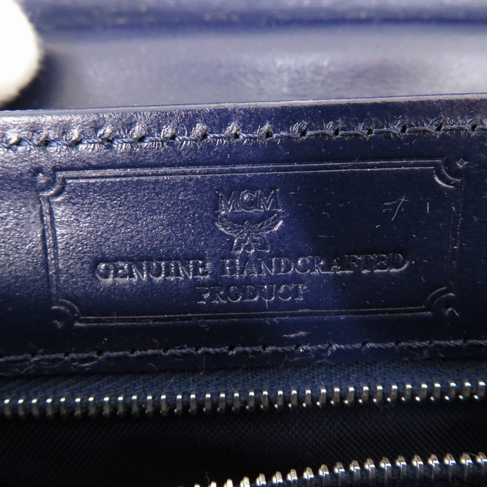 Mcm Handbag Leather, Pvc Navy Logo 2Way Women