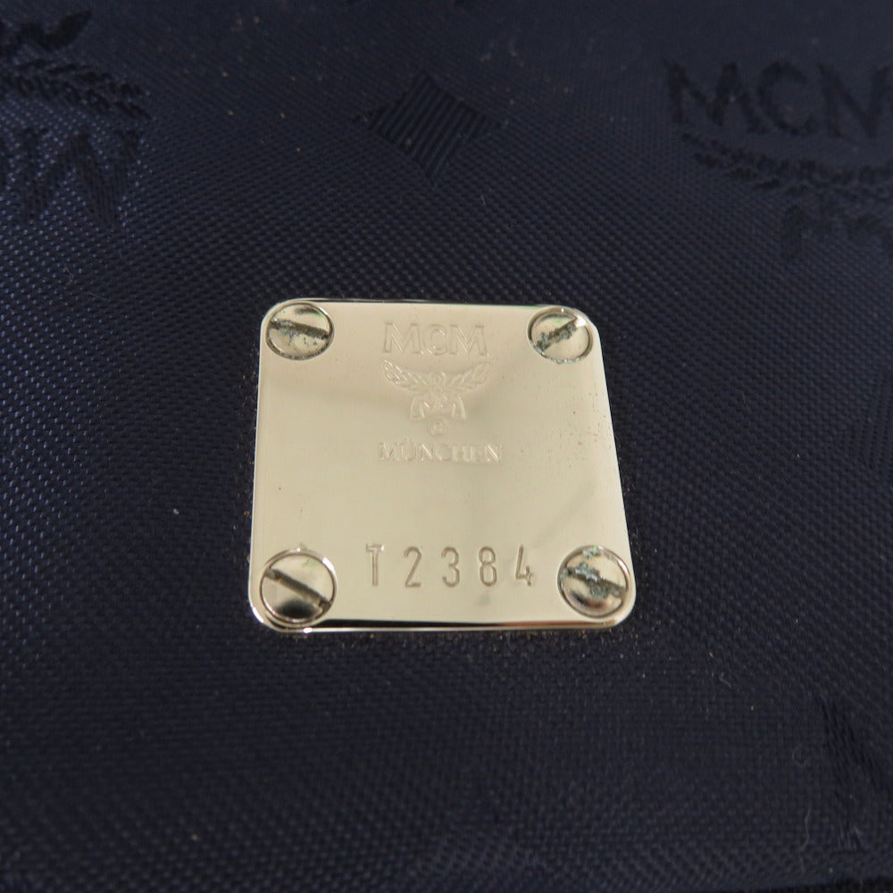 Mcm Handbag Leather, Pvc Navy Logo 2Way Women