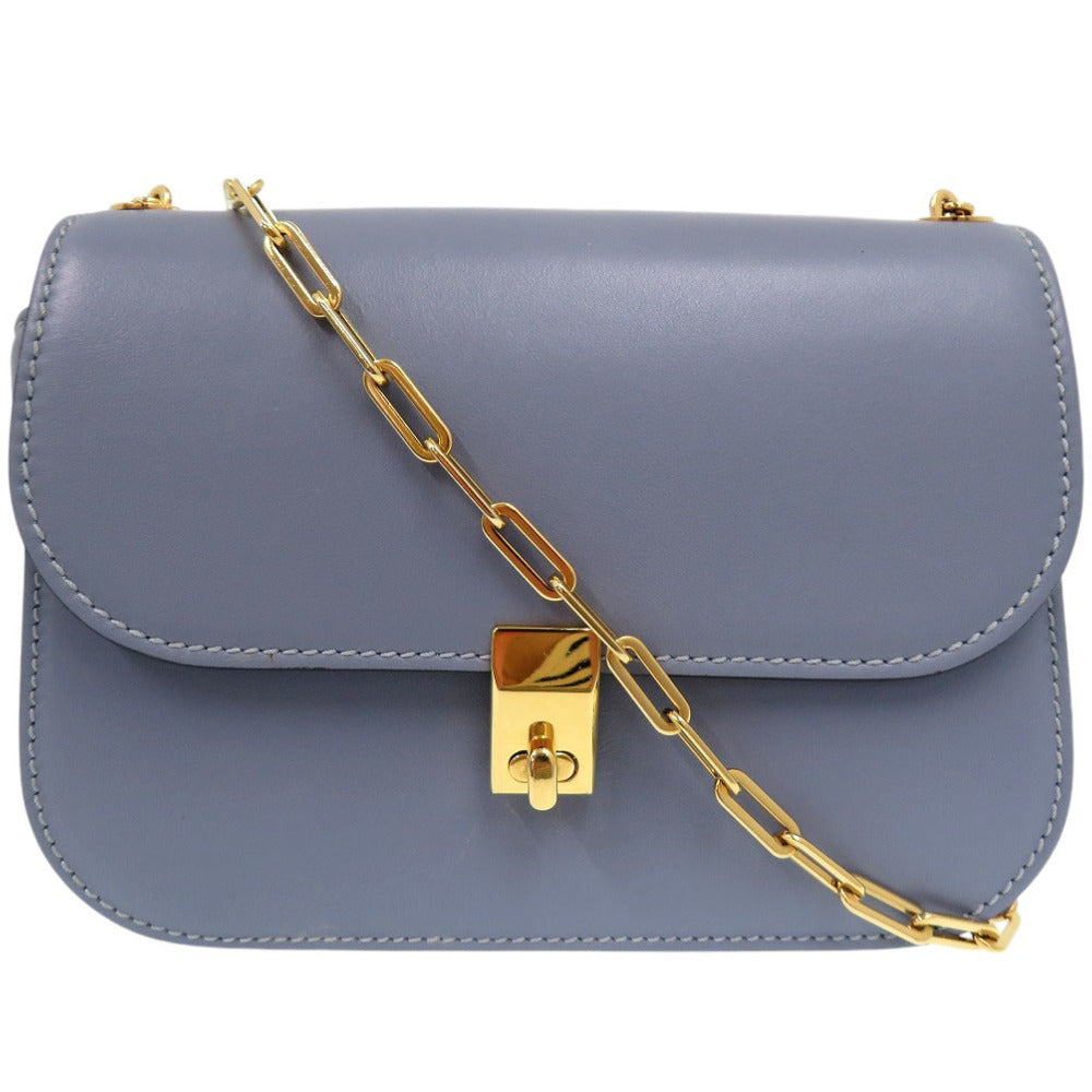 Valentino Garavani Shoulder Bag Leather Light Blue Valentino Garavani Chain Link Shoulder Bag Light