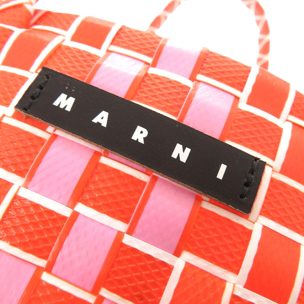 Marni Handbag M00638 0M429 Polypropylene Orange Market Woven