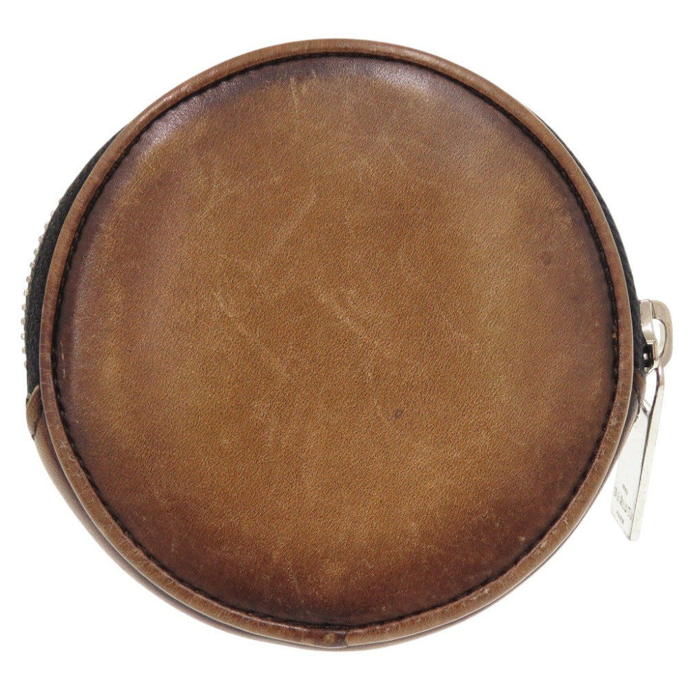 Berluti Coin Case E0231 Leather Brown Calligraphy Mens