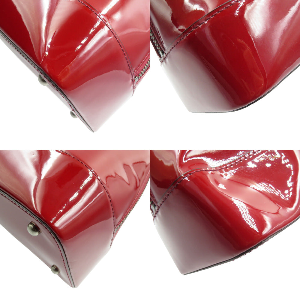 Burberry Tote Bag Patent Leather Bordeaux Women