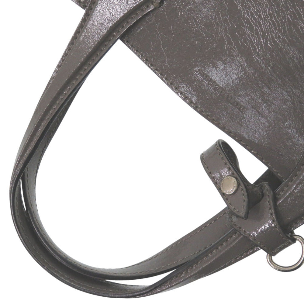 Burberry Shoulder Bag Enamel Gray 2Way Soft Banner Women