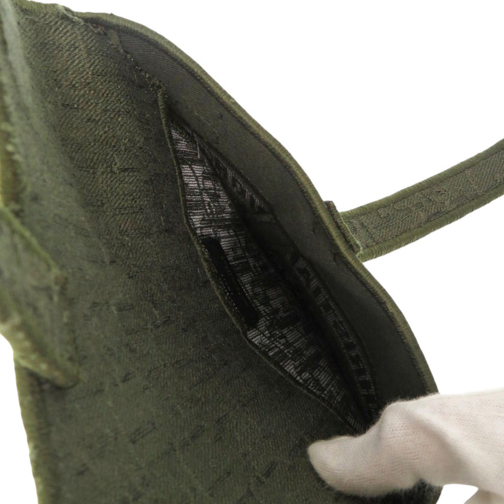 Christian Dior Waist Bag Canvas Khaki Saddle Bag Women