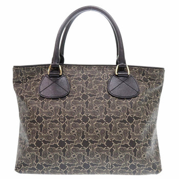 Celine Handbag Pvc, Leather Brown Monkey Line Women