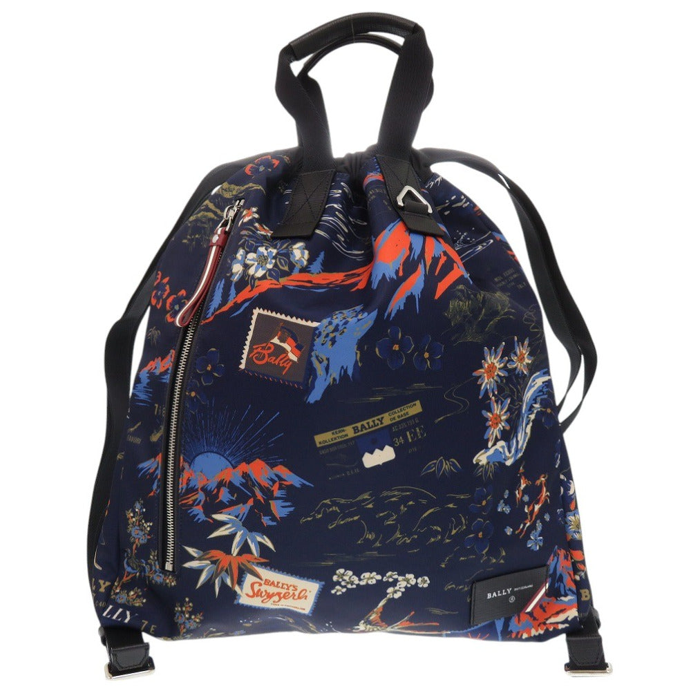 Bally Backpack Nylon Blue Drawstring Falco.Npr 27 Multibluesky Unisex(Unisex)