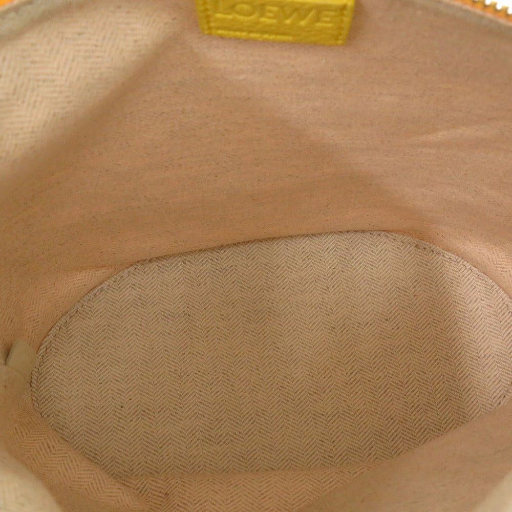 Loewe Clutch Bag Canvas Yellow Pouch Women