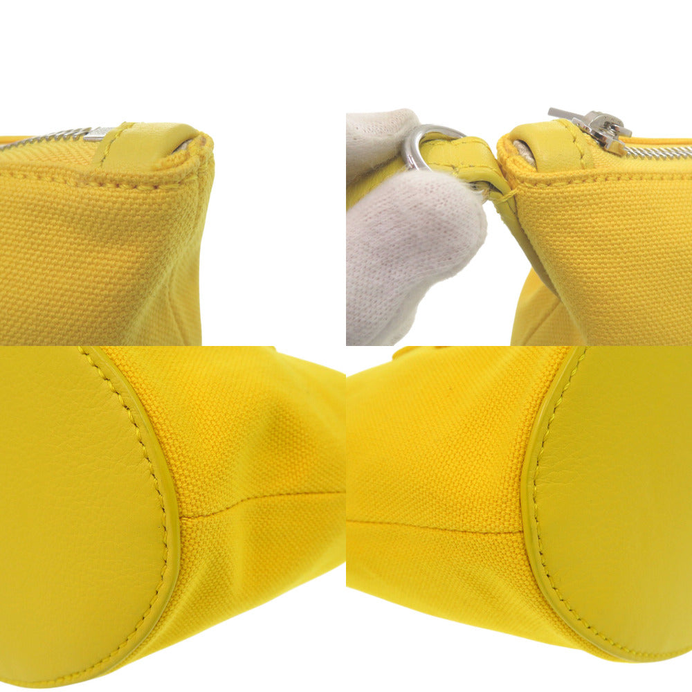 Loewe Clutch Bag Canvas Yellow Pouch Women