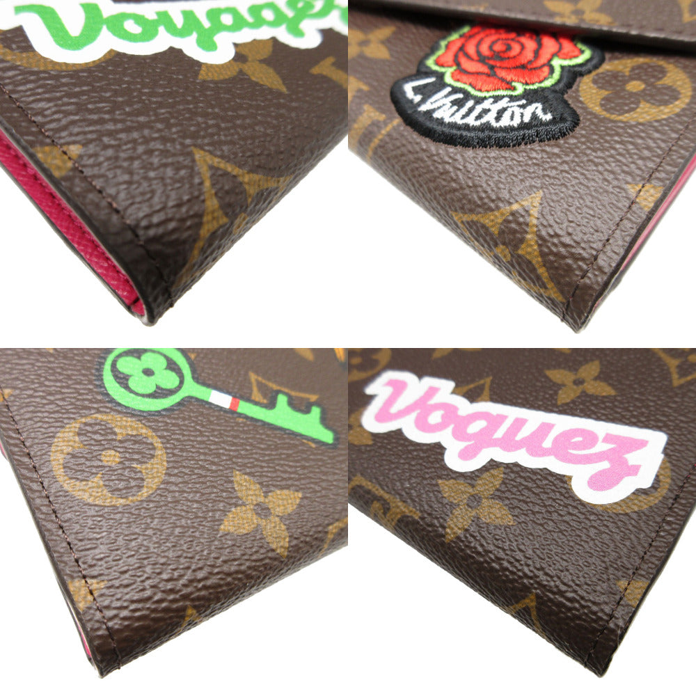 Louis Vuitton Long Wallet Purse M63318 Monogram Canvas Brown Two Fold Monogram Portefeuille Sarah
