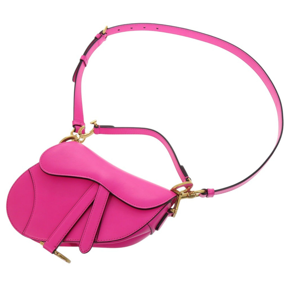Christian Dior Handbag Leather Passion Pink Saddle Bag Women