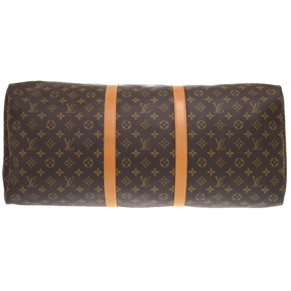 Louis Vuitton Boston Duffel Bag M41422 Monogram Canvas Brown Monogram Keepall 60 Mens