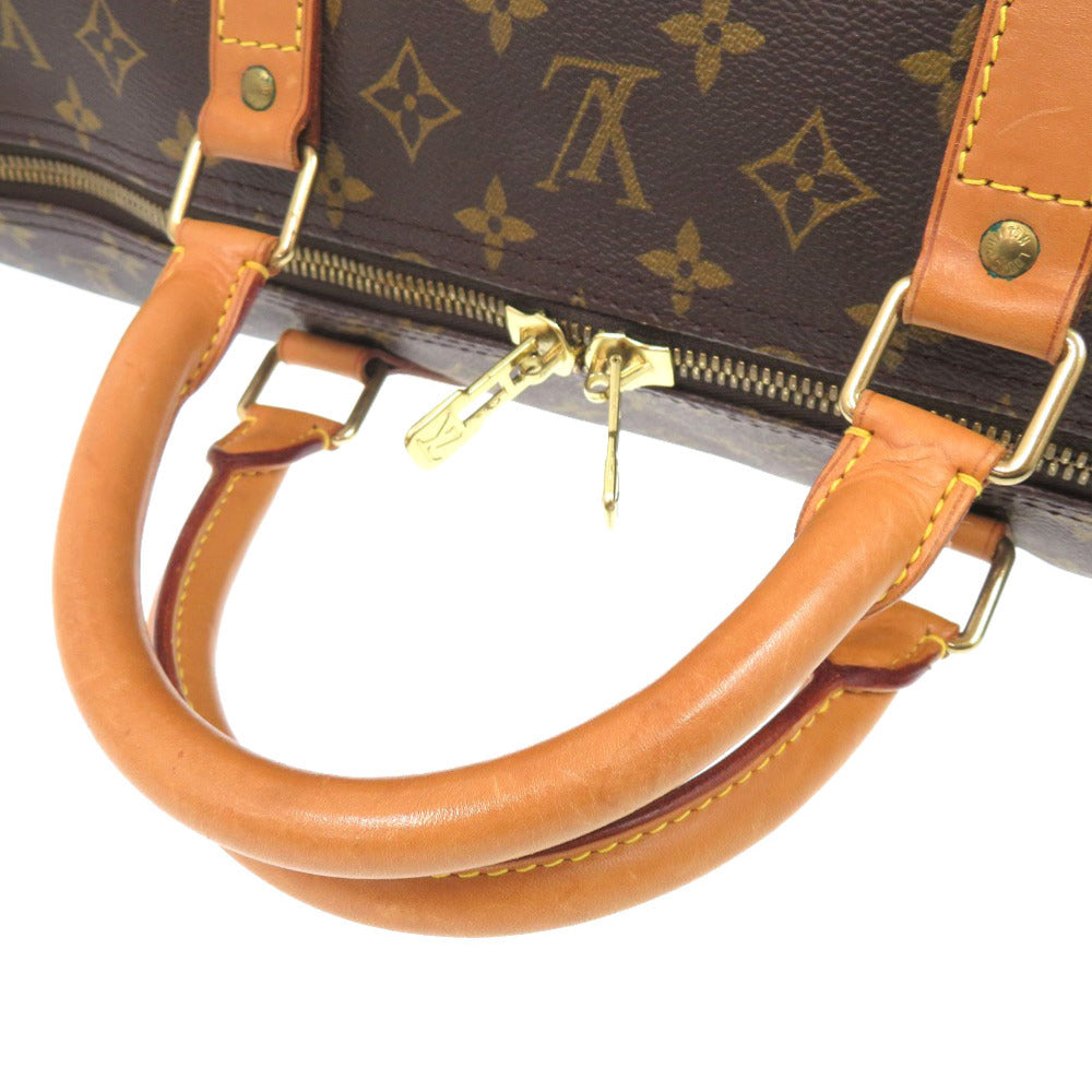 Louis Vuitton Boston Duffel Bag M41422 Monogram Canvas Brown Monogram Keepall 60 Mens