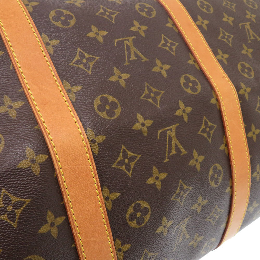 Louis Vuitton Boston Duffel Bag M41422 Monogram Canvas Brown Monogram Keepall 60 Mens