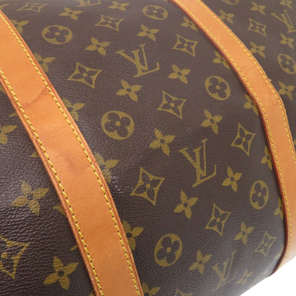 Louis Vuitton Boston Duffel Bag M41422 Monogram Canvas Brown Monogram Keepall 60 Mens