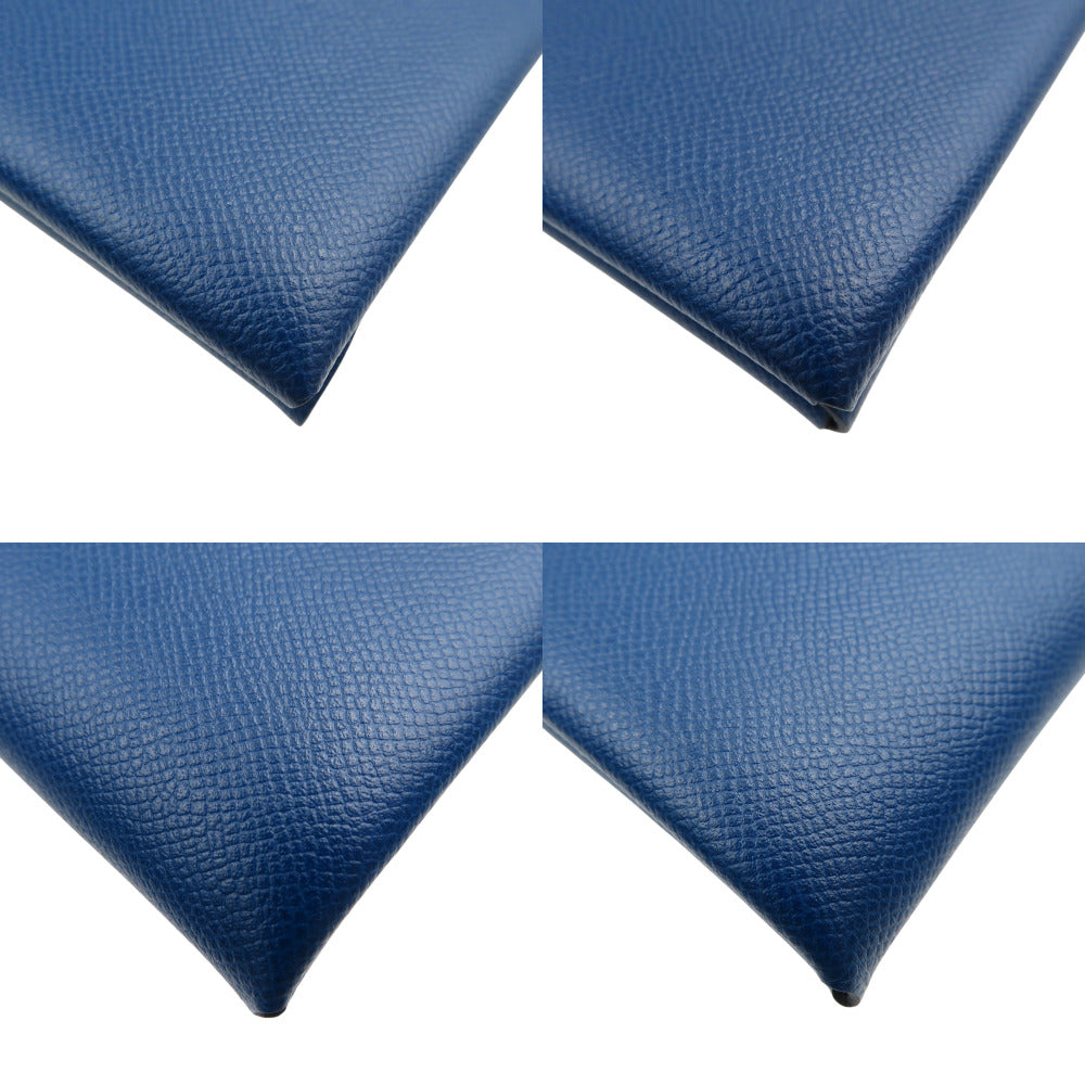 Hermes Coin Case Leather Deep Blue Calvi Duo