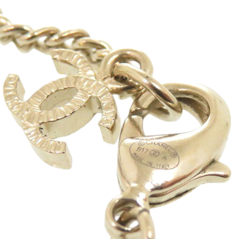 Chanel Necklace Gold Plated Gold Coco Mark Women