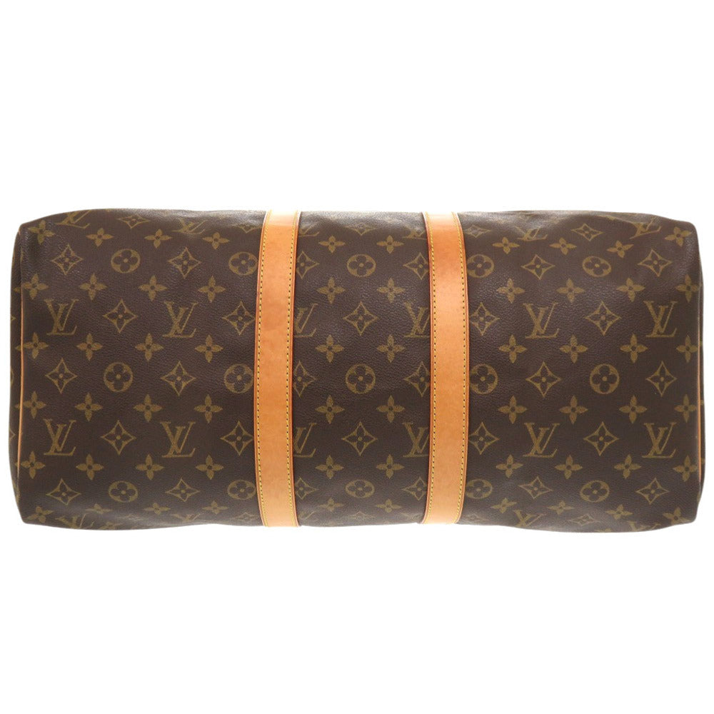 Louis Vuitton Boston Duffel Bag M41428 Monogram Canvas Brown Monogram Keepall 45 Mens
