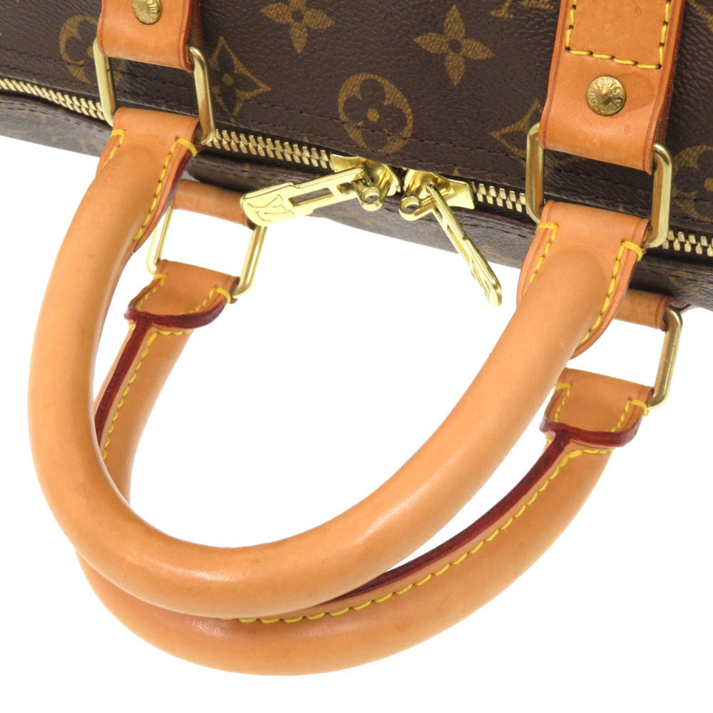 Louis Vuitton Boston Duffel Bag M41428 Monogram Canvas Brown Monogram Keepall 45 Mens