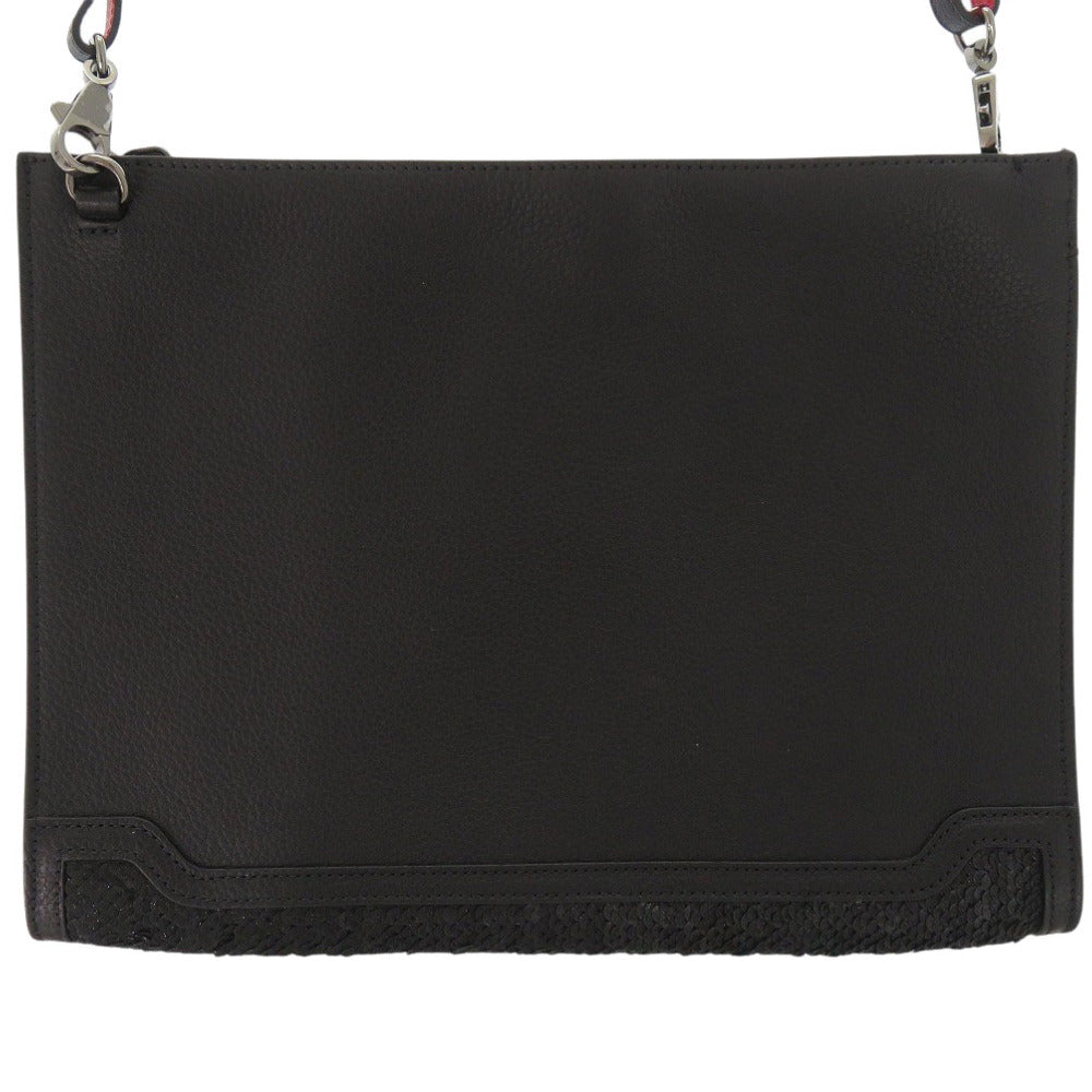 Christian Louboutin Shoulder Bag 3185202 Leather, Sequins Black Sky Porch Women