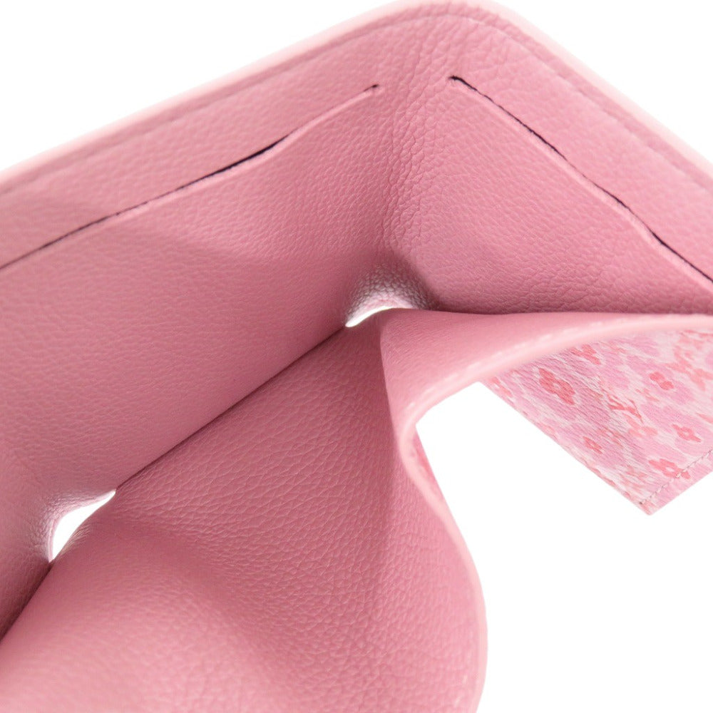 Louis Vuitton Tri-Fold Wallet M80088 Leather Pink Portefeuille Rock Mini Women