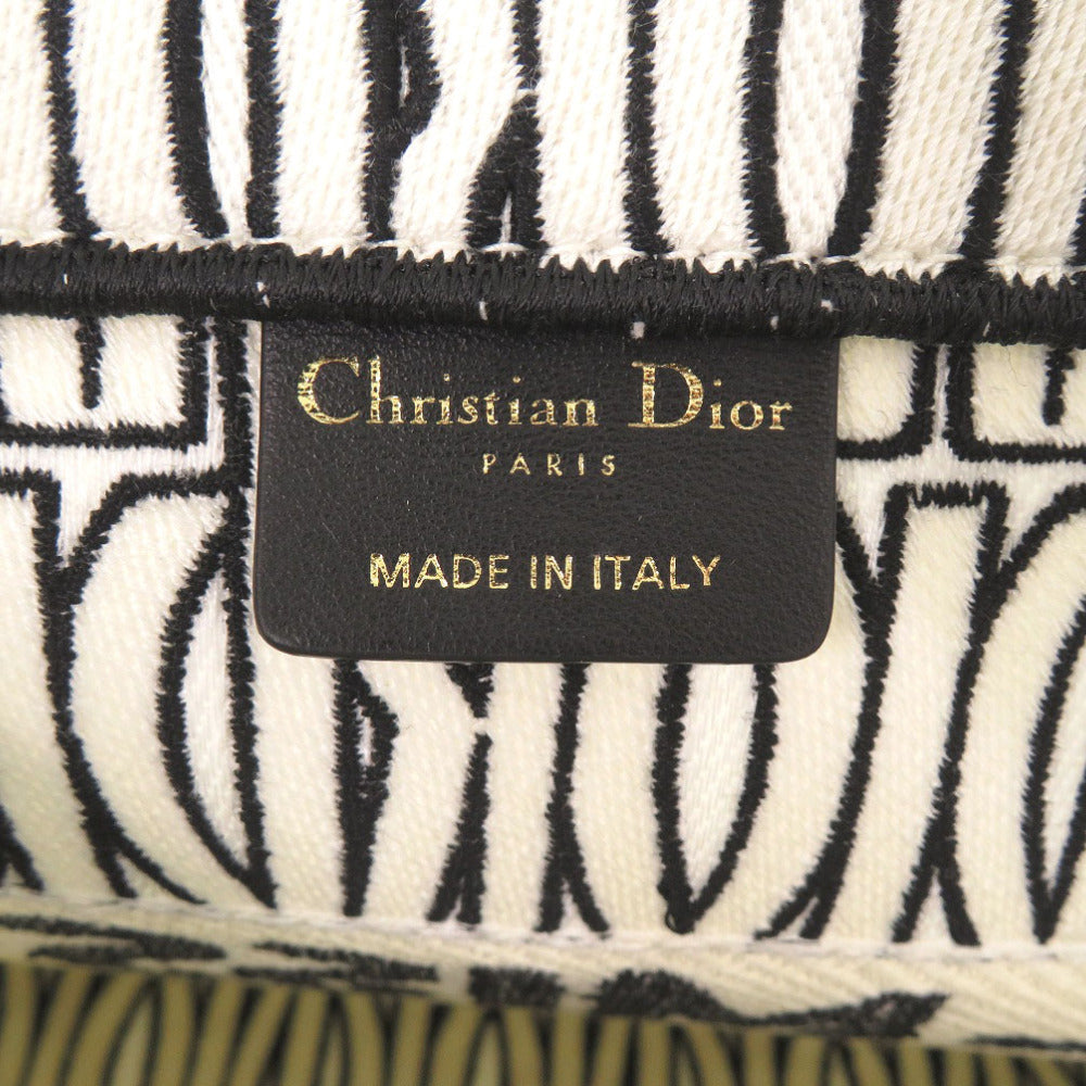 Christian Dior Handbag Canvas White Medium Book Tote In Embroidery Women(Unisex)