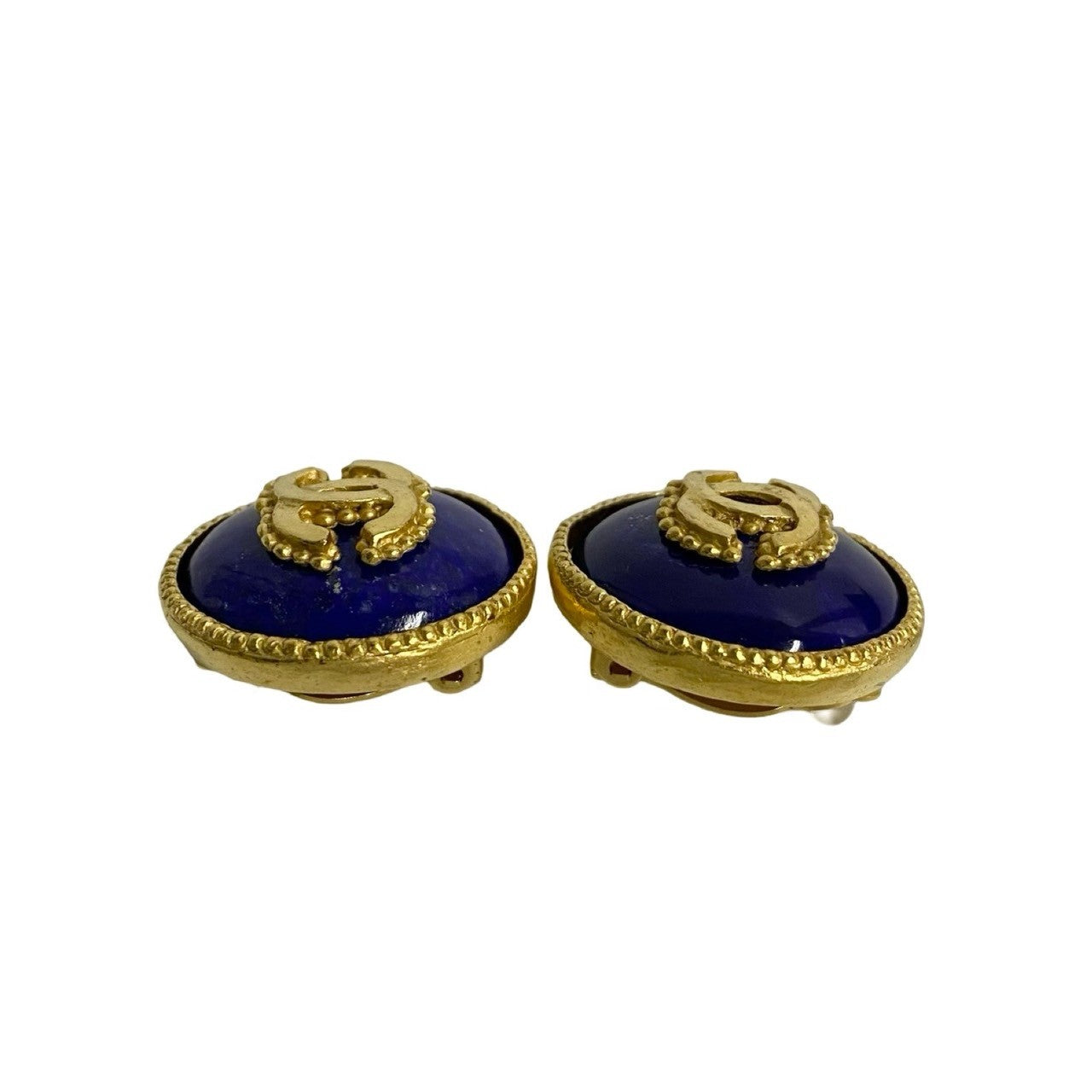 Chanel Earring Gold Plated Gold Coco Mark Women
