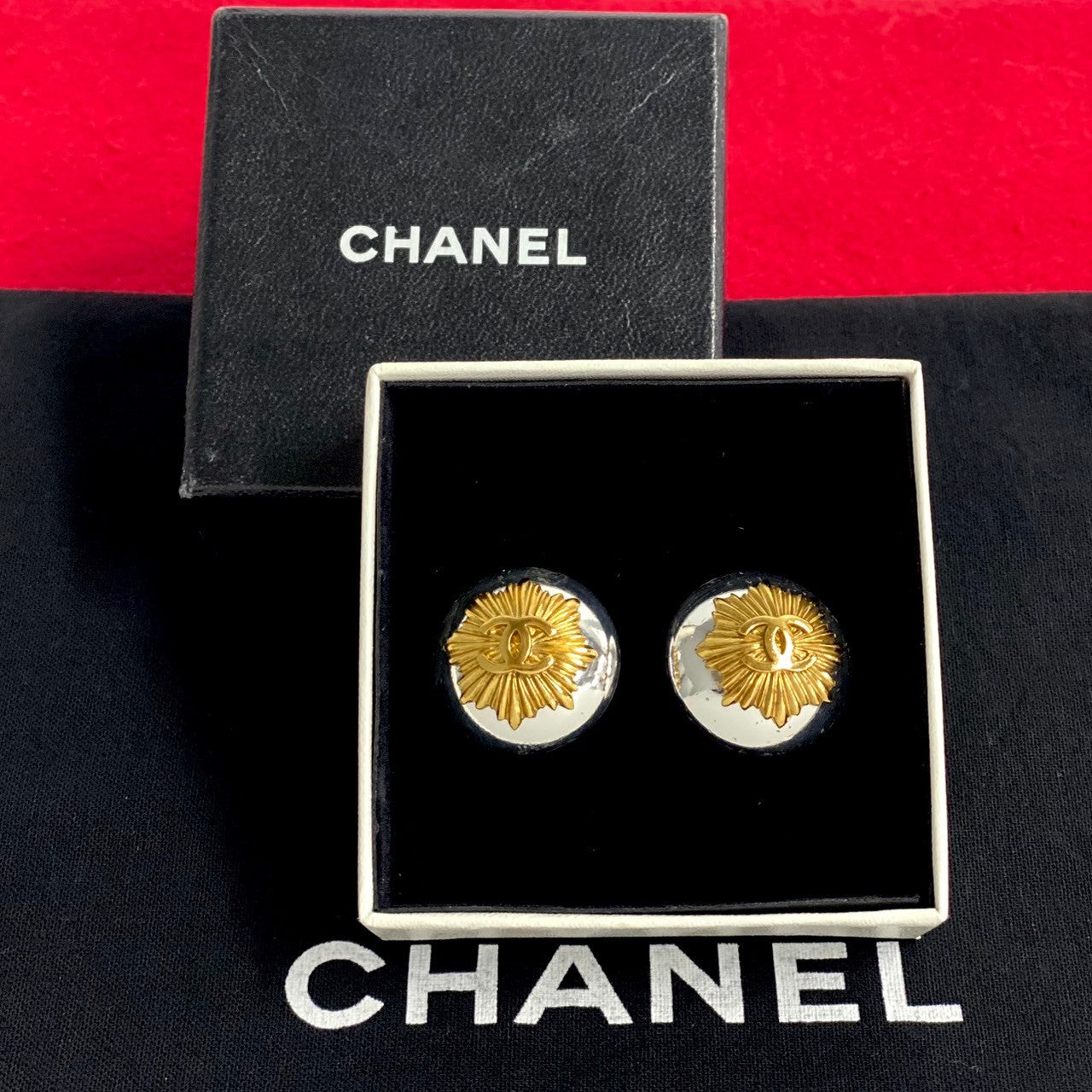 Chanel Earring Gold Plated Gold Women