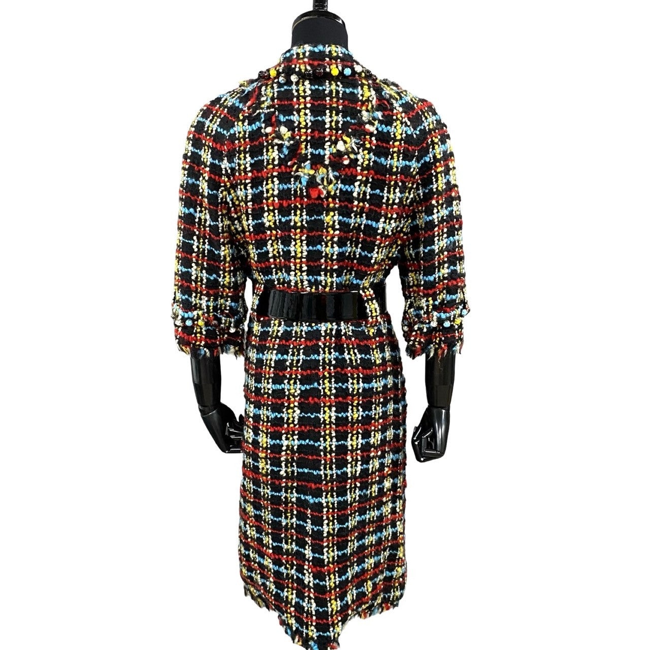 Chanel Setup Wool, Silk, Acrylic Multi Check Women 42