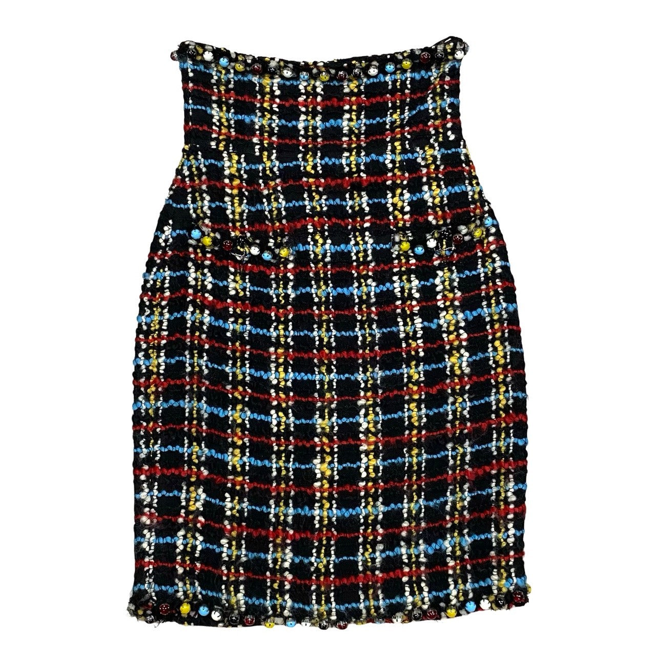 Chanel Setup Wool, Silk, Acrylic Multi Check Women 42