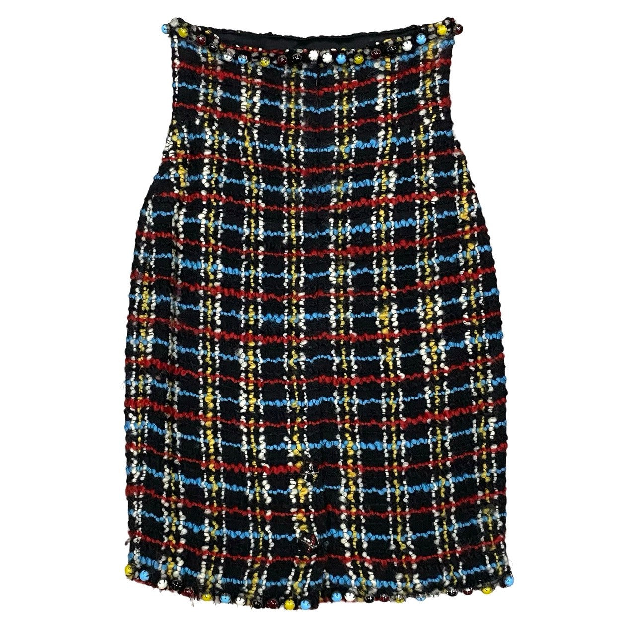 Chanel Setup Wool, Silk, Acrylic Multi Check Women 42