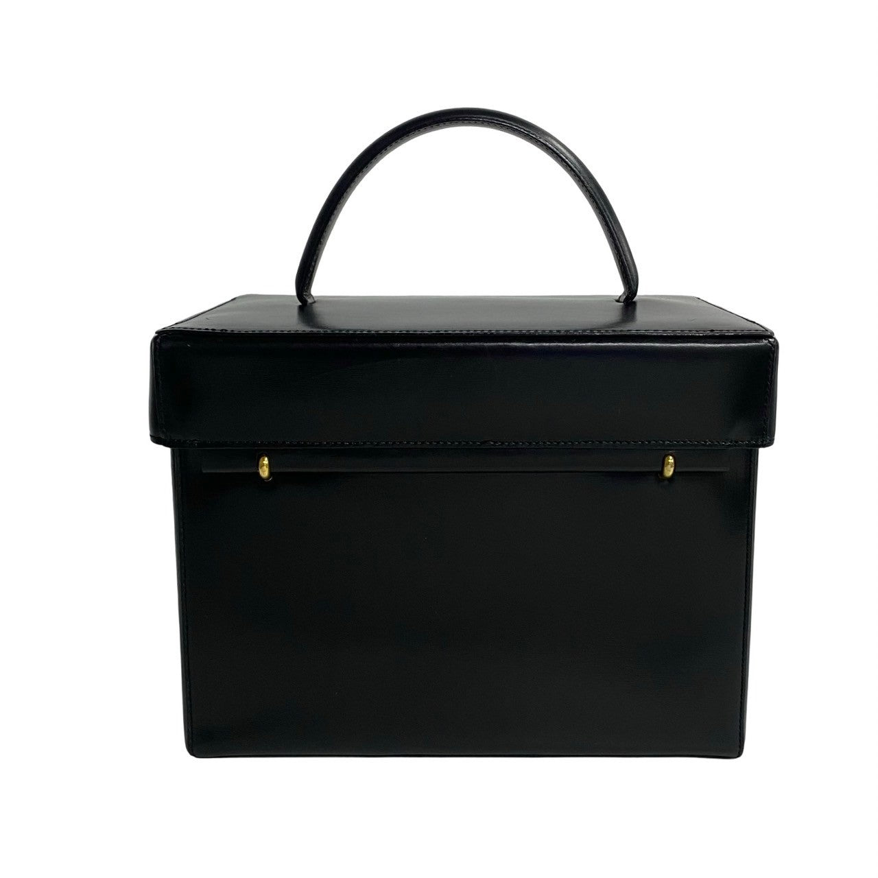 Celine Handbag Leather Black Carriage Metal Women