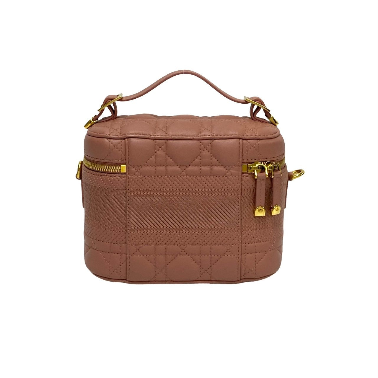 Dior Shoulder Bag Leather Pink Canage Dior Travel Small Vanity Women
