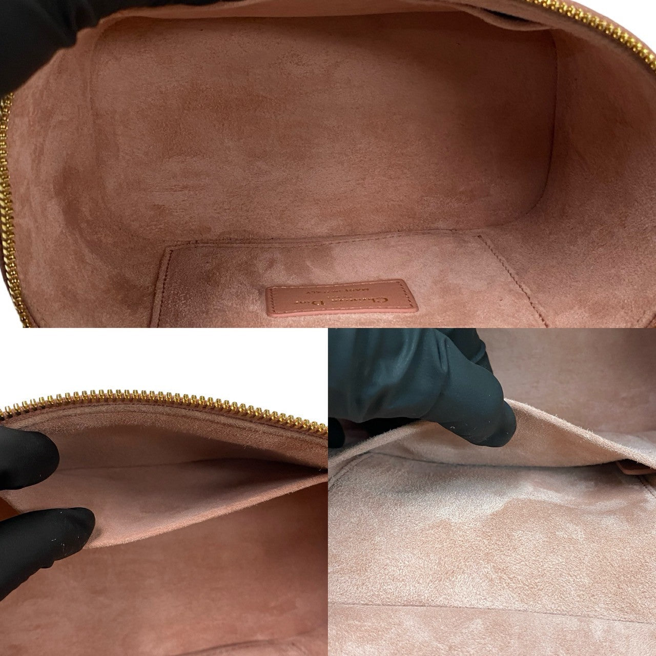 Dior Shoulder Bag Leather Pink Canage Dior Travel Small Vanity Women