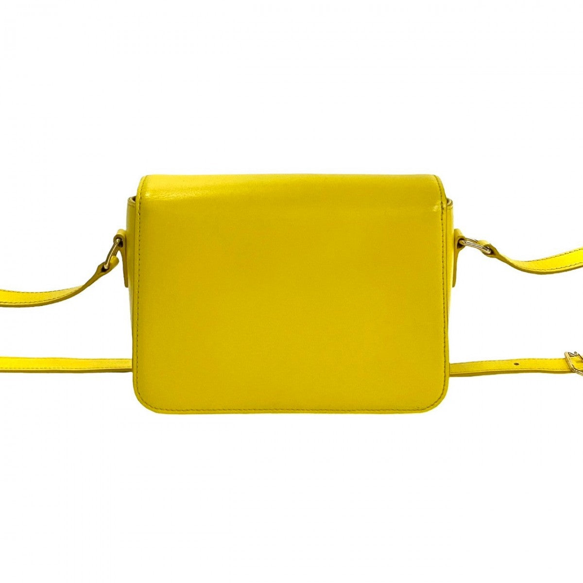 Celine Shoulder Bag Calfskin, Leather Yellow Triomphe Logo Metal Teen Triomphe Women