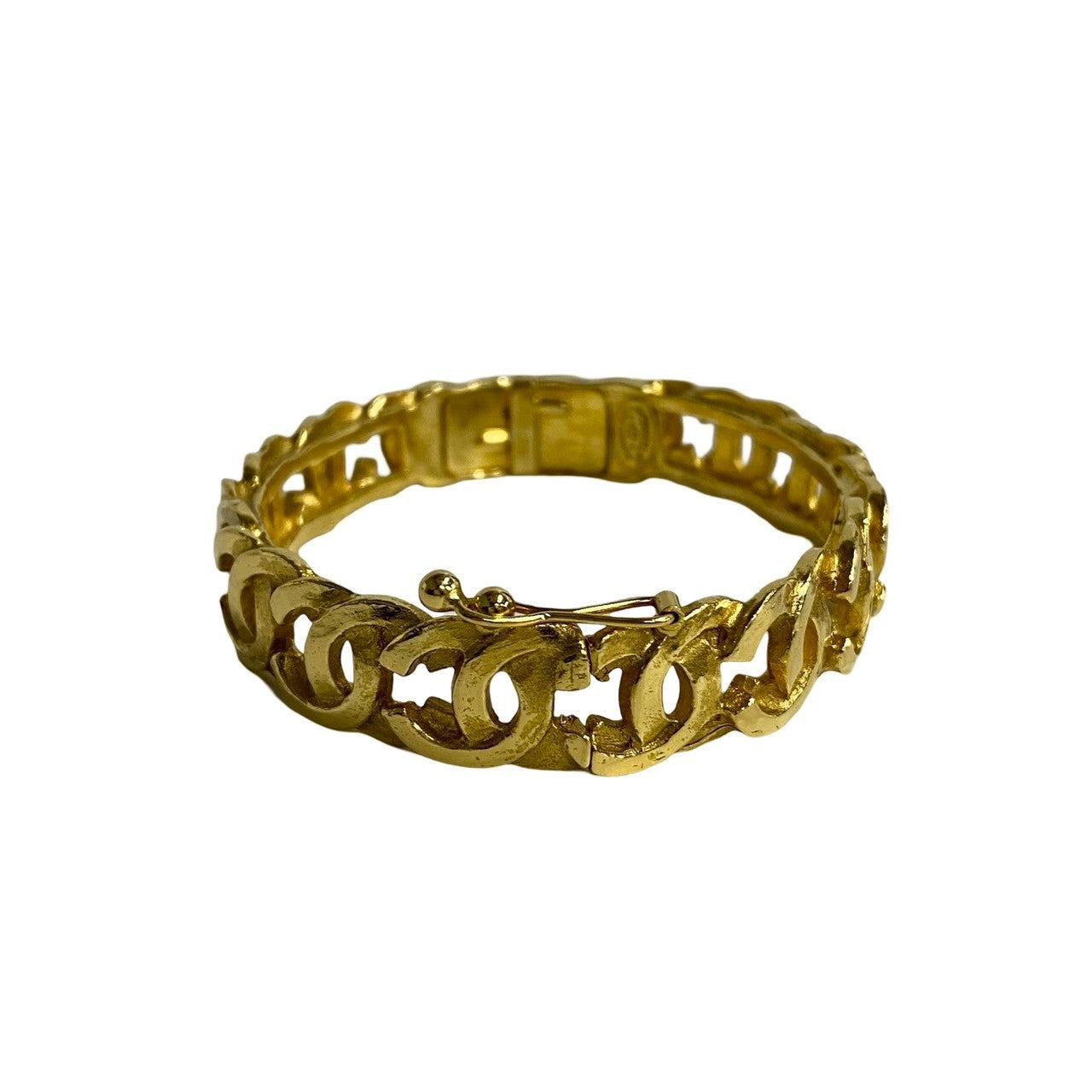 Chanel Bracelet Gold Plated Gold Coco Mark Women