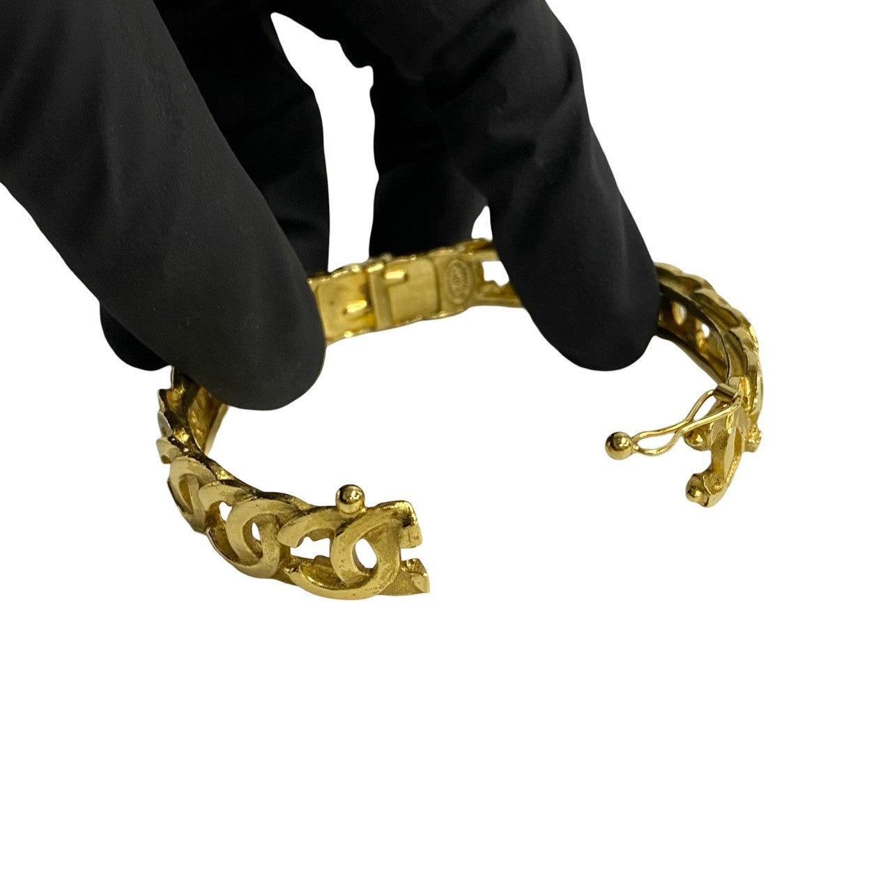 Chanel Bracelet Gold Plated Gold Coco Mark Women