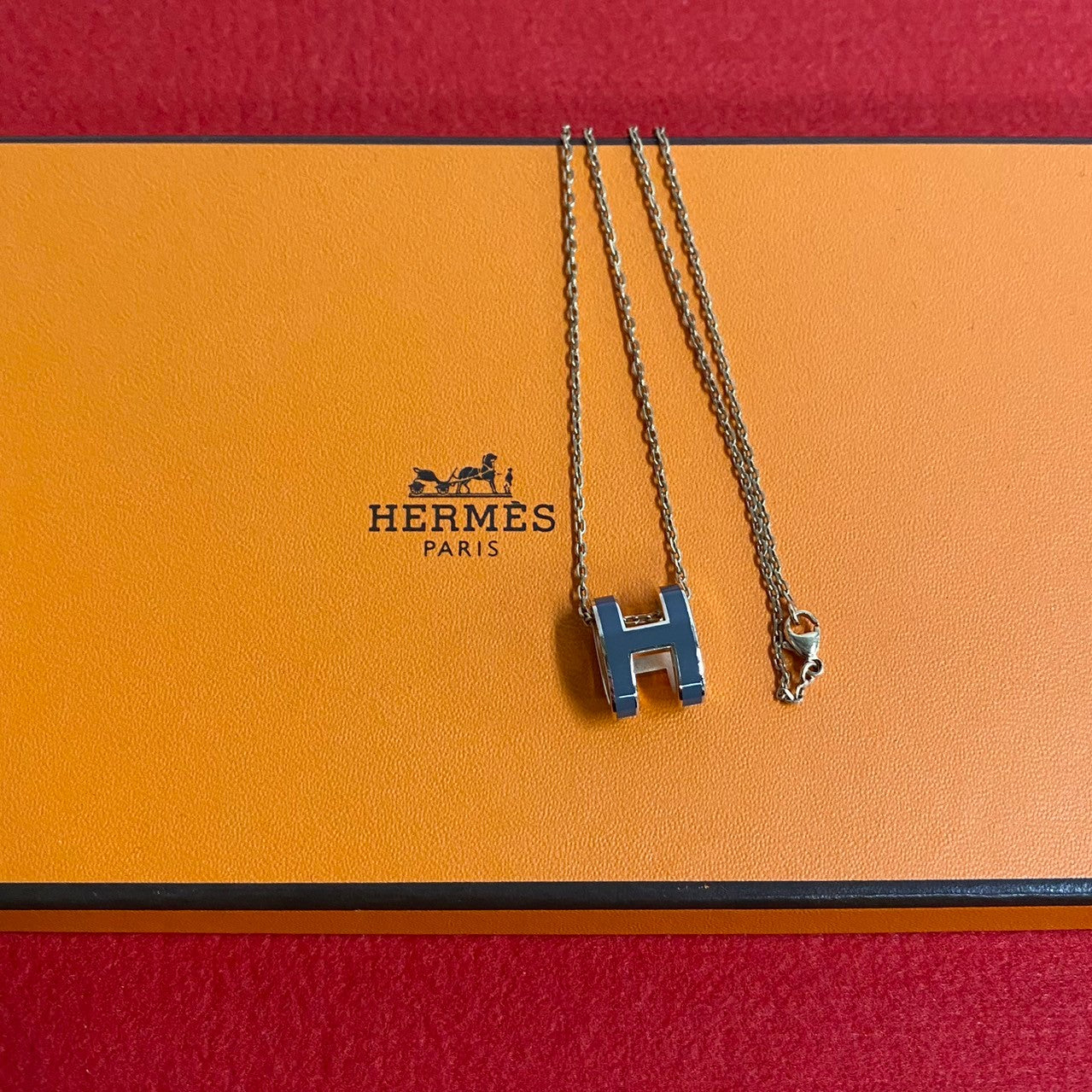 Hermes Necklace Gold Plated Gold Pop Ash Women