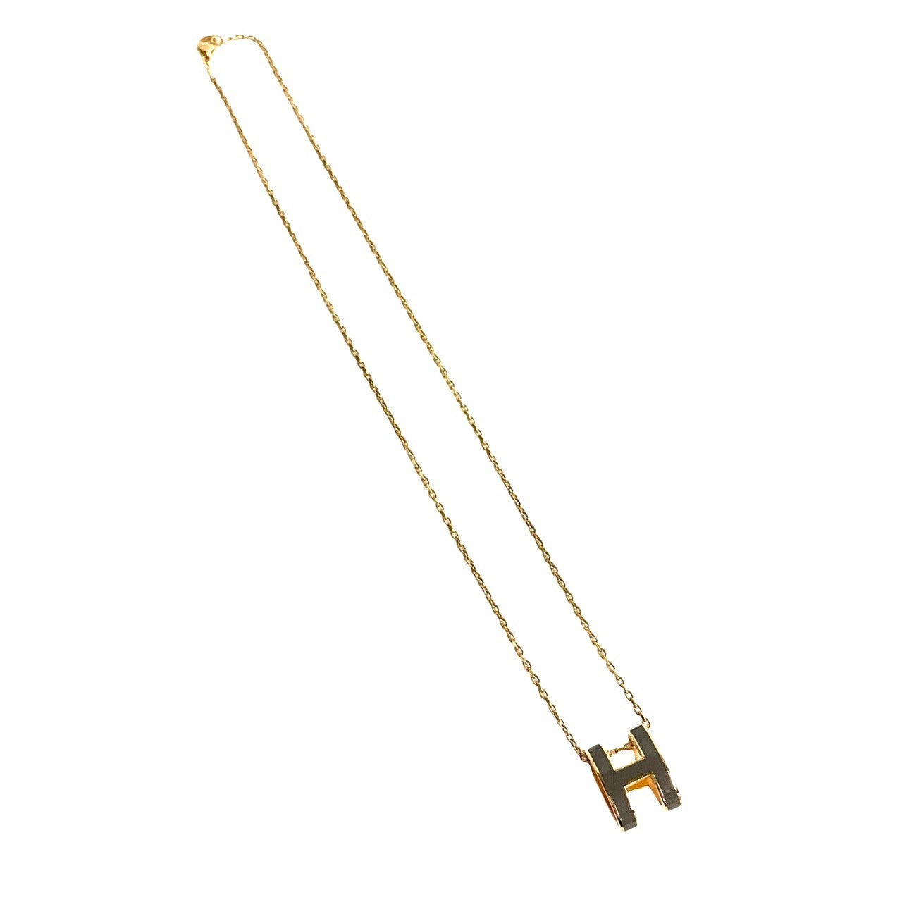Hermes Necklace Gold Plated Gold Pop Ash Women