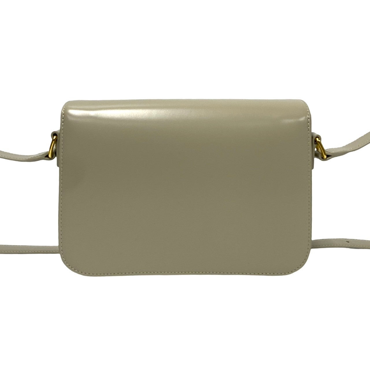 Celine Shoulder Bag Calfskin, Leather Beige Classic Triomphe Women