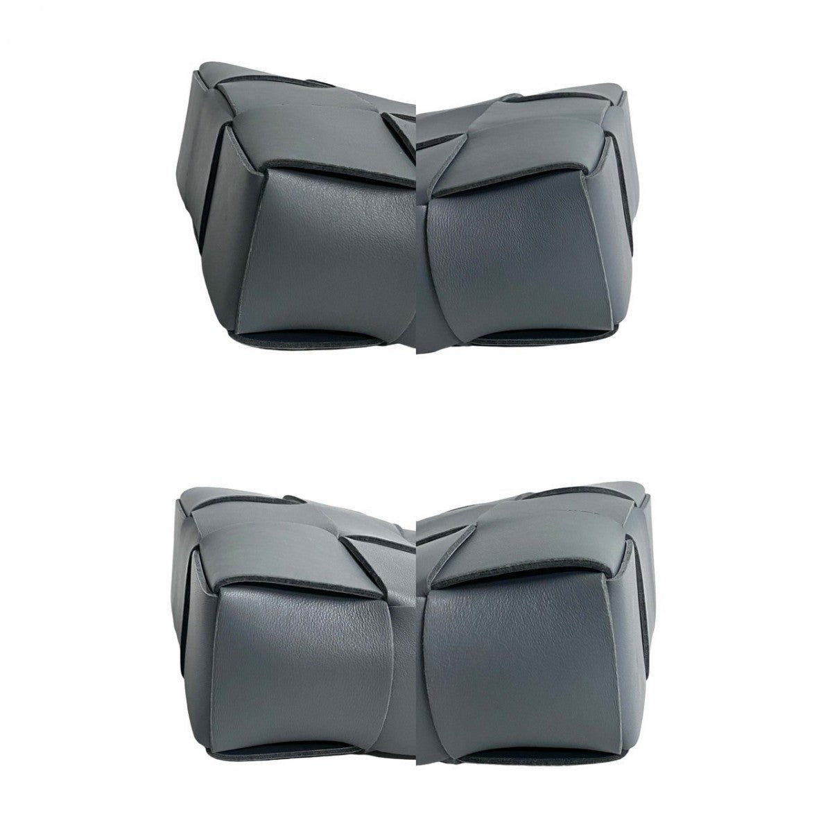 Bottegaveneta Shoulder Bag Leather Gray Intrecciato Arco Mini Women