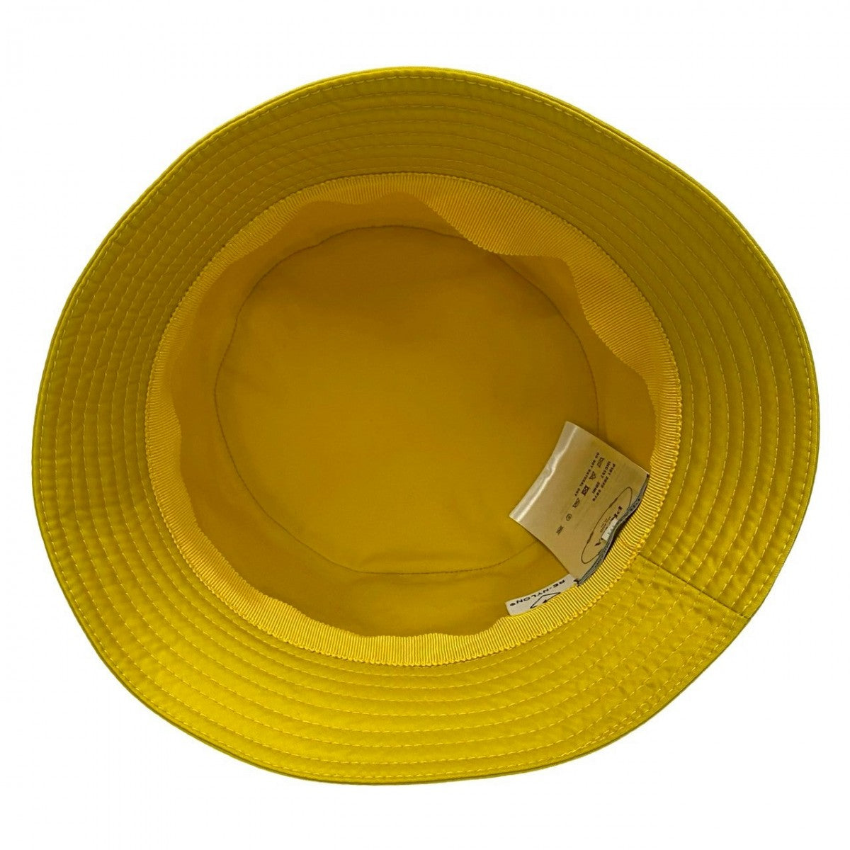 Prada Hat Nylon Yellow Triangular Logo Re-Nylon Mens M