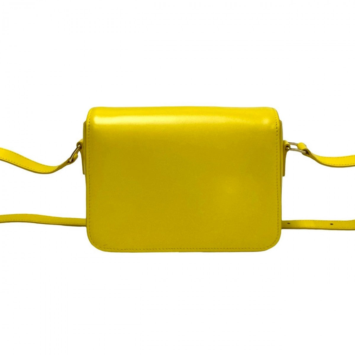 Celine Shoulder Bag Leather Yellow Teen Triomphe Women