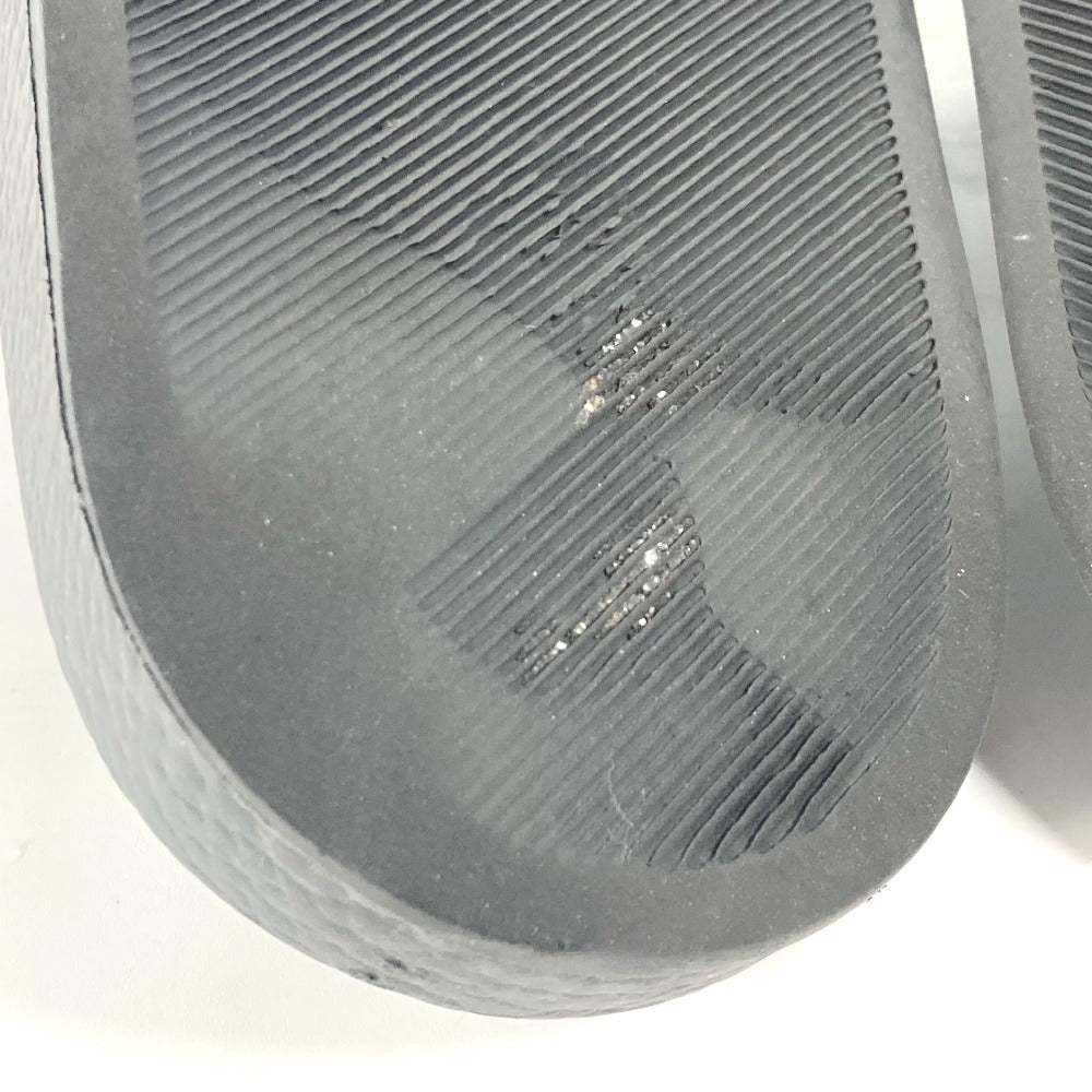 Valentino Sandals Rubber Black Logo Mens 41