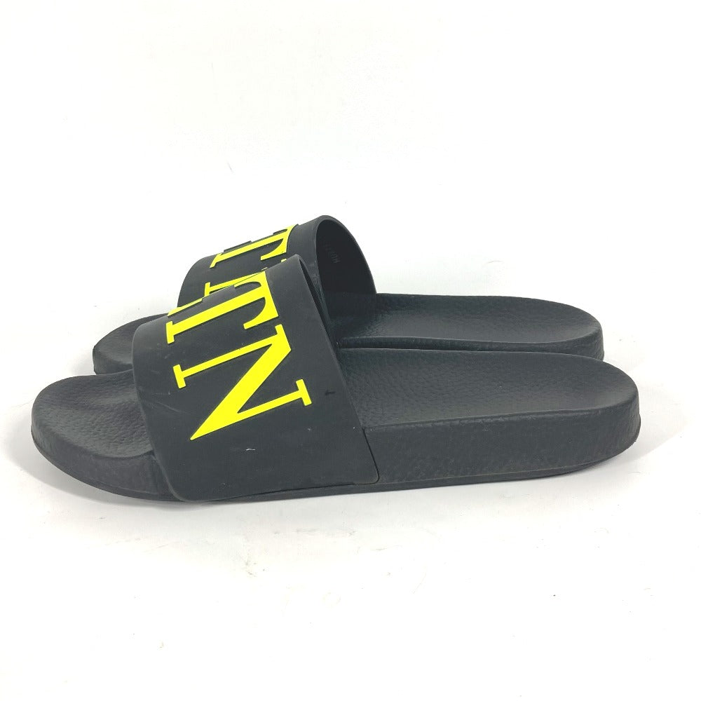 Valentino Sandals Rubber Black Logo Mens 41